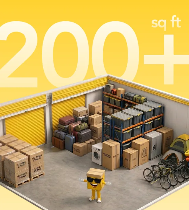 Extra large unit, 200+ sq ft, business stock at scale
